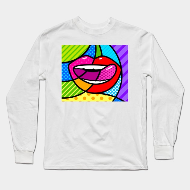 Lips Fashion Long Sleeve T-Shirt by timegraf